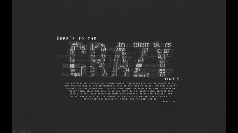 Here’s to the crazy ones