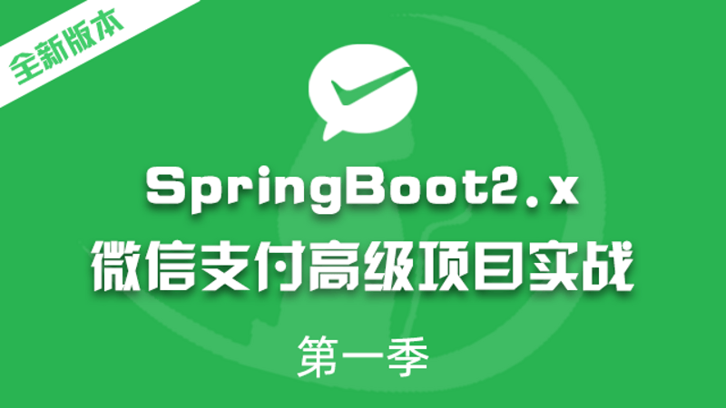 SpringBoot2.x高级项目实战微信支付实战视频教程微服务