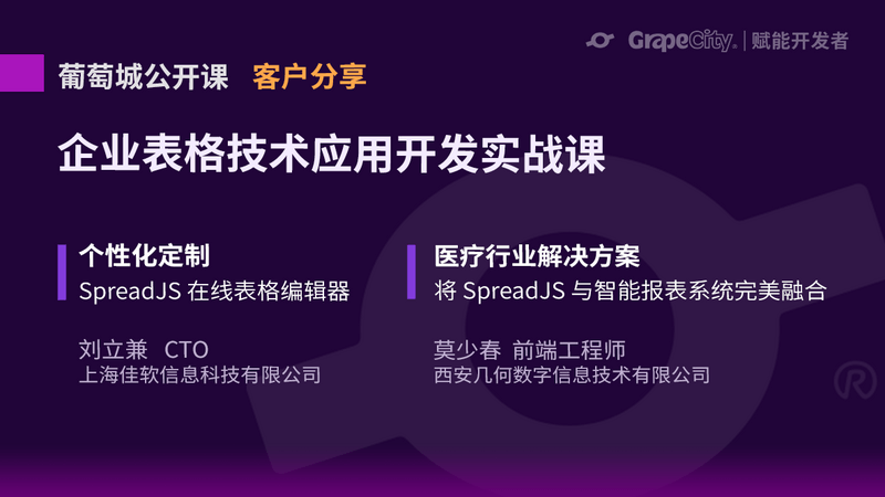 企业表格技术应用开发实战课