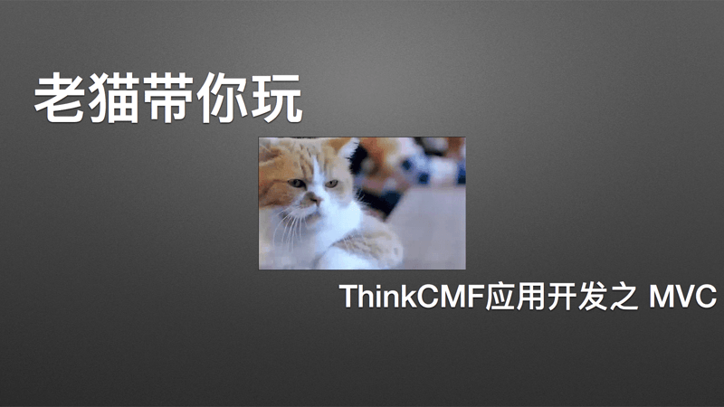 老猫带你玩--ThinkCMF应用开发之MVC