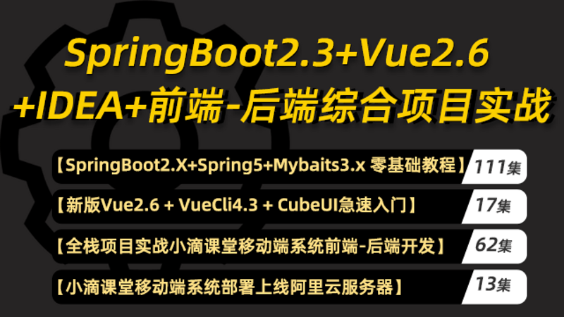 新版springboot 2.3教程丨前后端综合项目实战