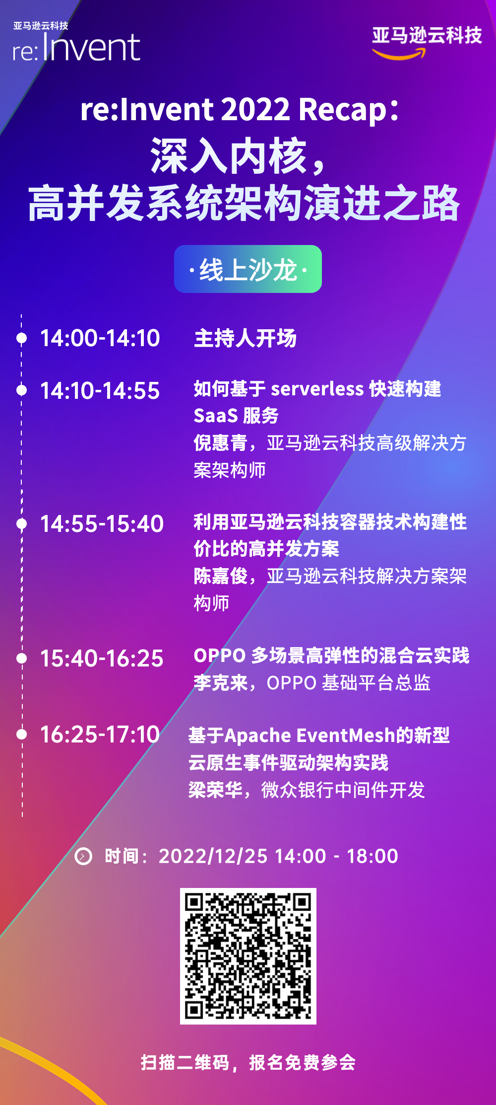 re:Invent 2022 Recap 12.25 线上沙龙日程