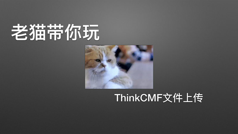 老猫带你玩--ThinkCMF5文件上传